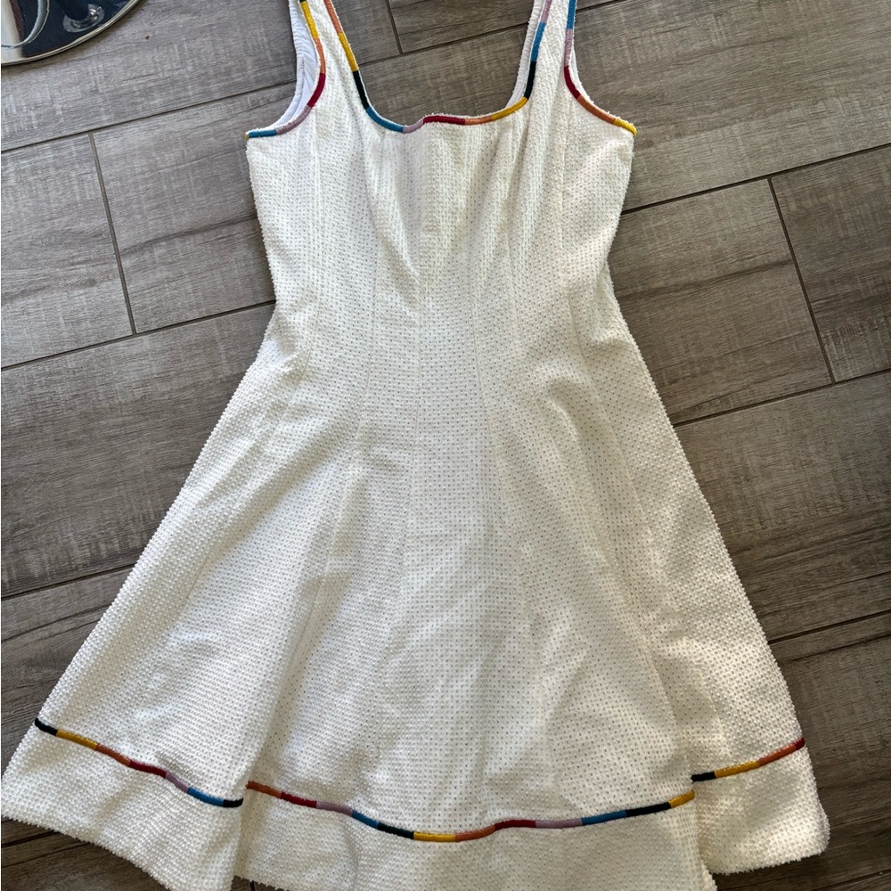 Staud wells embroidered mini dress size 4